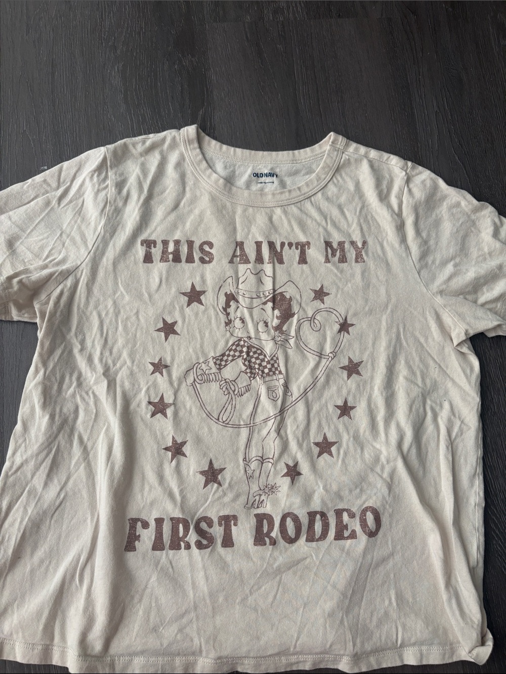Old Navy Cream Short-Sleeve Graphic Tee with Rodeo Print